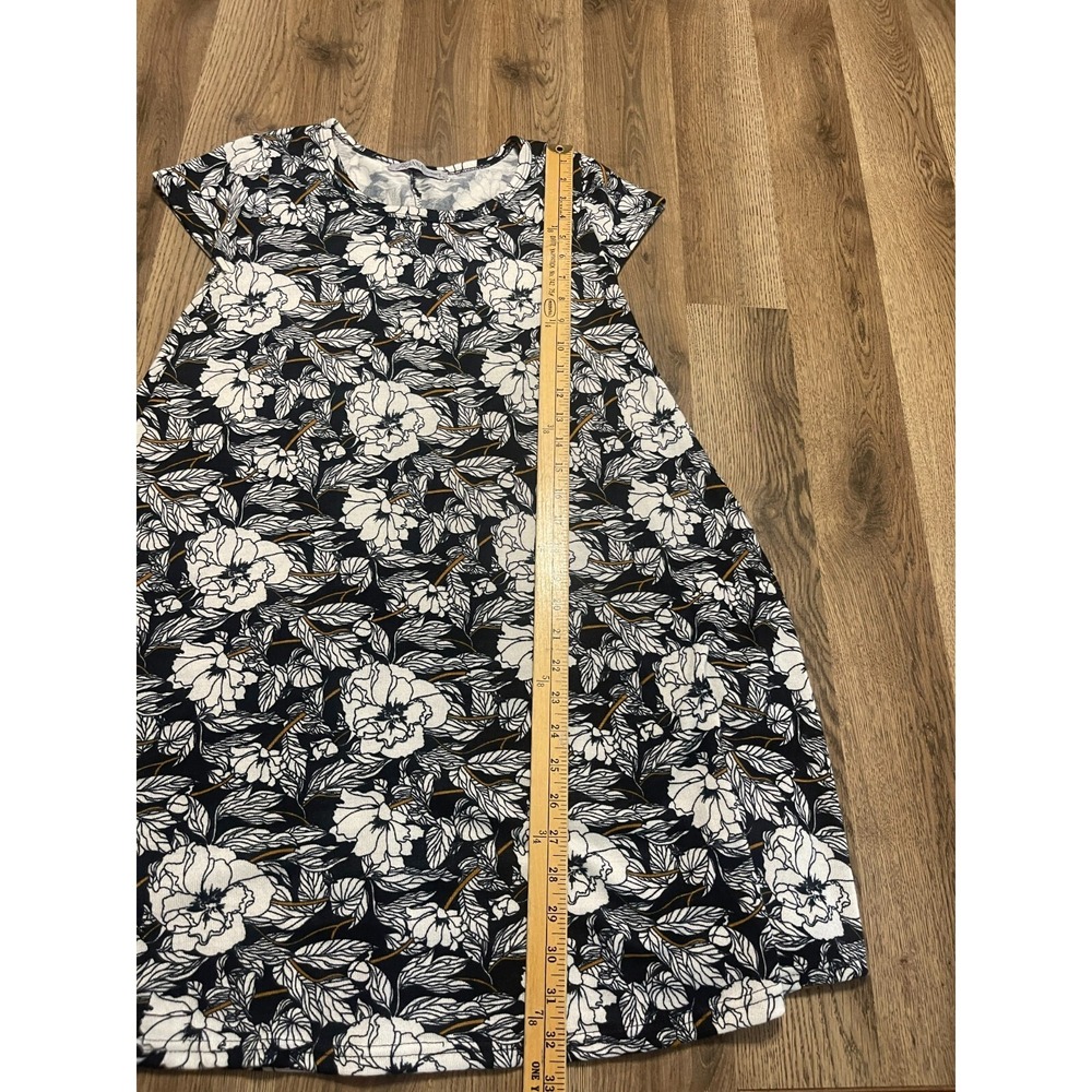 Adriana Dress, Women's Size Small/Medium, Black White, Floral, A-line - Picture 7 of 8